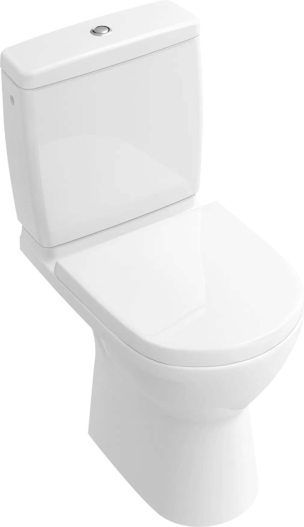 Tiefspül-WC Compact spülrandlos für Kombination O.novo 5689R0, 360 x 605 x 400 mm, Oval, bodenstehend, Abgang waagerecht, Weiß Alpin