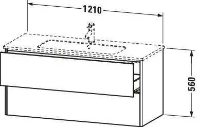 Duravit Waschtischunterschrank wandhängend „XSquare“ 121 × 56 × 47,8 cm Duravit Waschtischunterschrank wandhängend „XSquare“ 121 × 56 × 47,8 cm