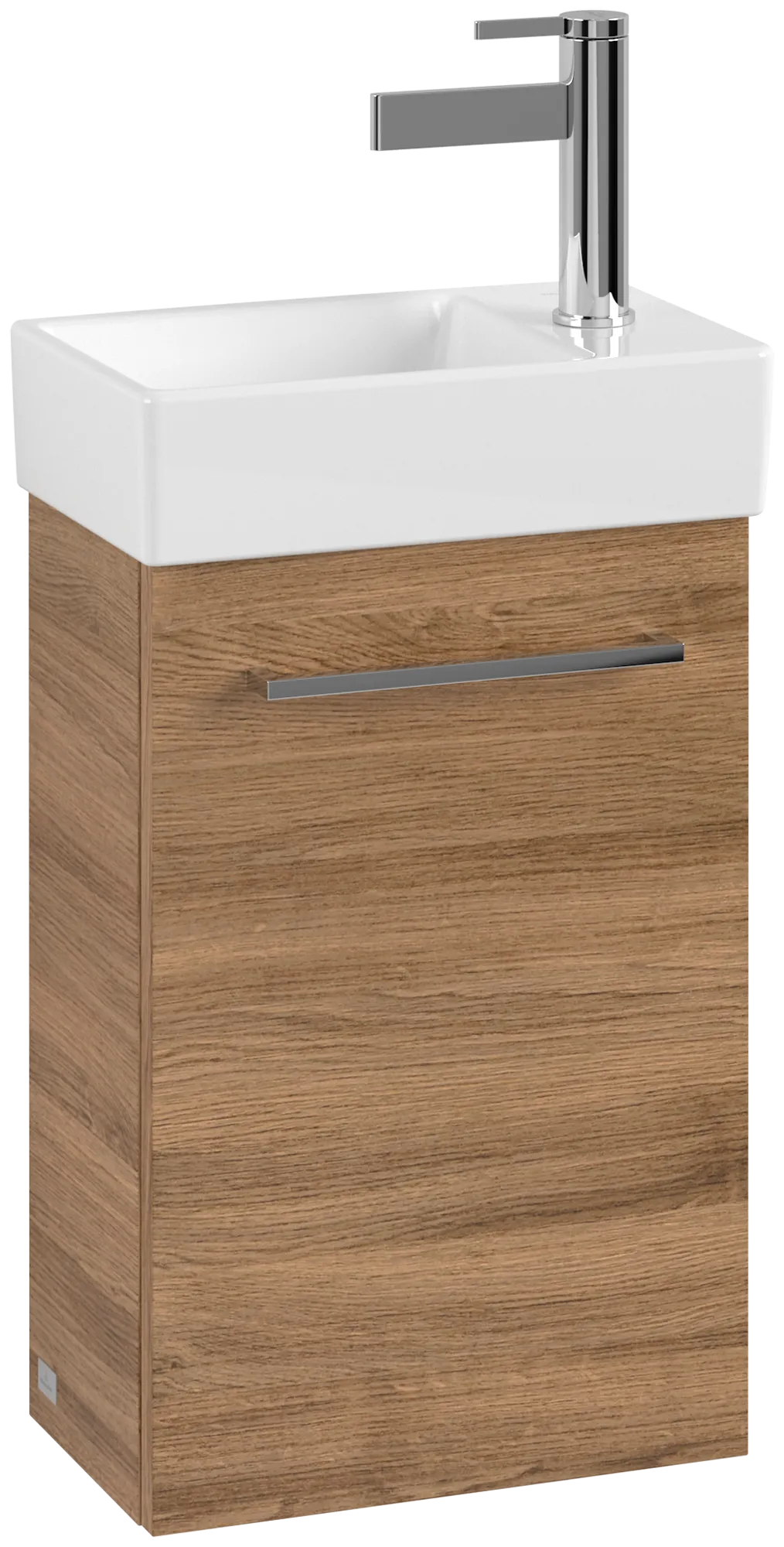 Villeroy & Boch Waschtischunterschrank mit Tür „Avento“ für Schrankwaschtisch 34 × 51,4 × 20,2 × 20,2 cm in #Farbe#, Kansas Oak,, Anschlag links, Soft Closing, 1 Tür