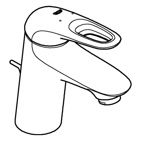 Einhand-Waschtischbatterie Eurostyle 33558_3, S-Size, Einlochmontage, offener Metall-Hebelgriff, Zugstangen-Ablaufgarnitur 1 1/4'', chrom Einhand-Waschtischbatterie Eurostyle 33558_3, S-Size, Einlochmontage, offener Metall-Hebelgriff, Zugstangen-Ablaufgarnitur 1 1/4'', chrom