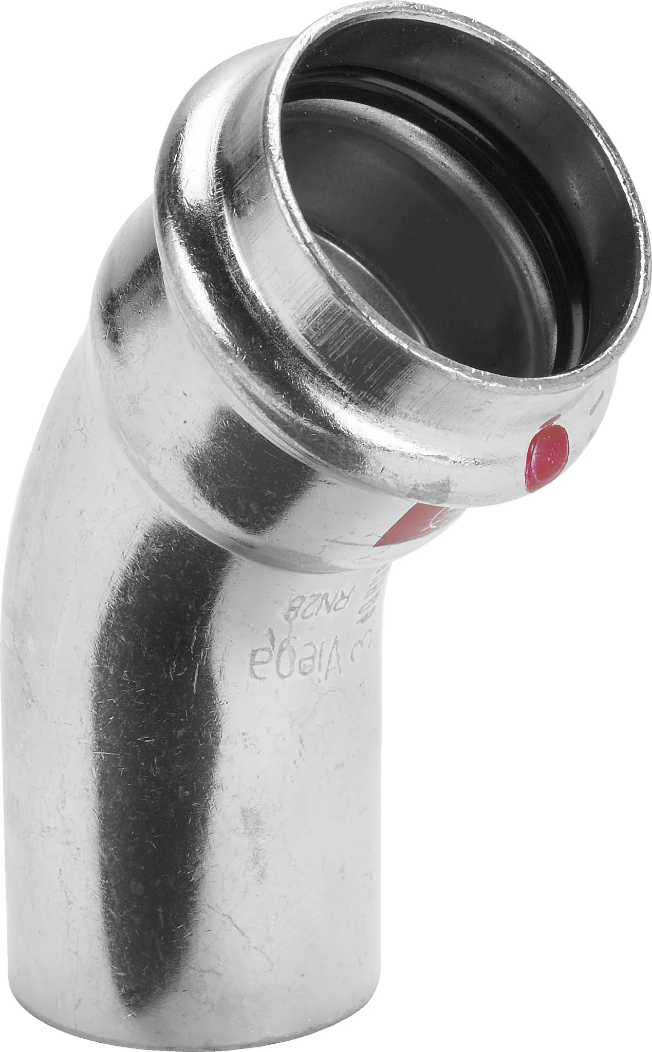 „Prestabo“ 45°-Bogen mit 1 Muffe 18 mm „Prestabo“ 45°-Bogen mit 1 Muffe 18 mm