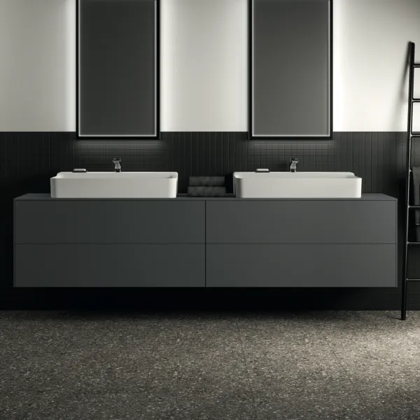 Ideal Standard Waschtischunterschrank Conca, 4 Auszüge, Anthrazit