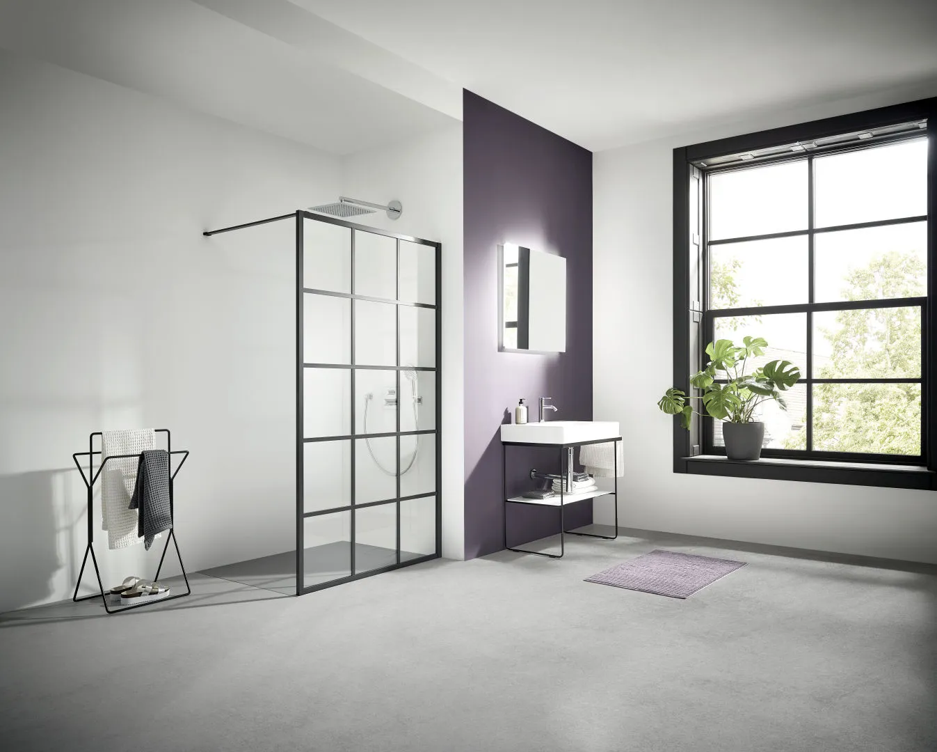 Kermi Duschdesign Walk-In-Duschkabine Dekor Profil „WALK-IN XD“ Glas Klar, Profile Schwarz Soft (RAL 9005), BV: 890 - 910 mm WE: 890 - 910 mm H: 2000 mm Kermi Duschdesign Walk-In-Duschkabine Dekor Profil „WALK-IN XD“ Glas Klar, Profile Schwarz Soft (RAL 9005), BV: 890 - 910 mm WE: 890 - 910 mm H: 2000 mm