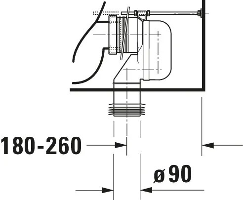 Stand-WC Kombi Starck 3 655 mm Tiefspüler,f.SPK,Abg.Vario,weiß,HYG