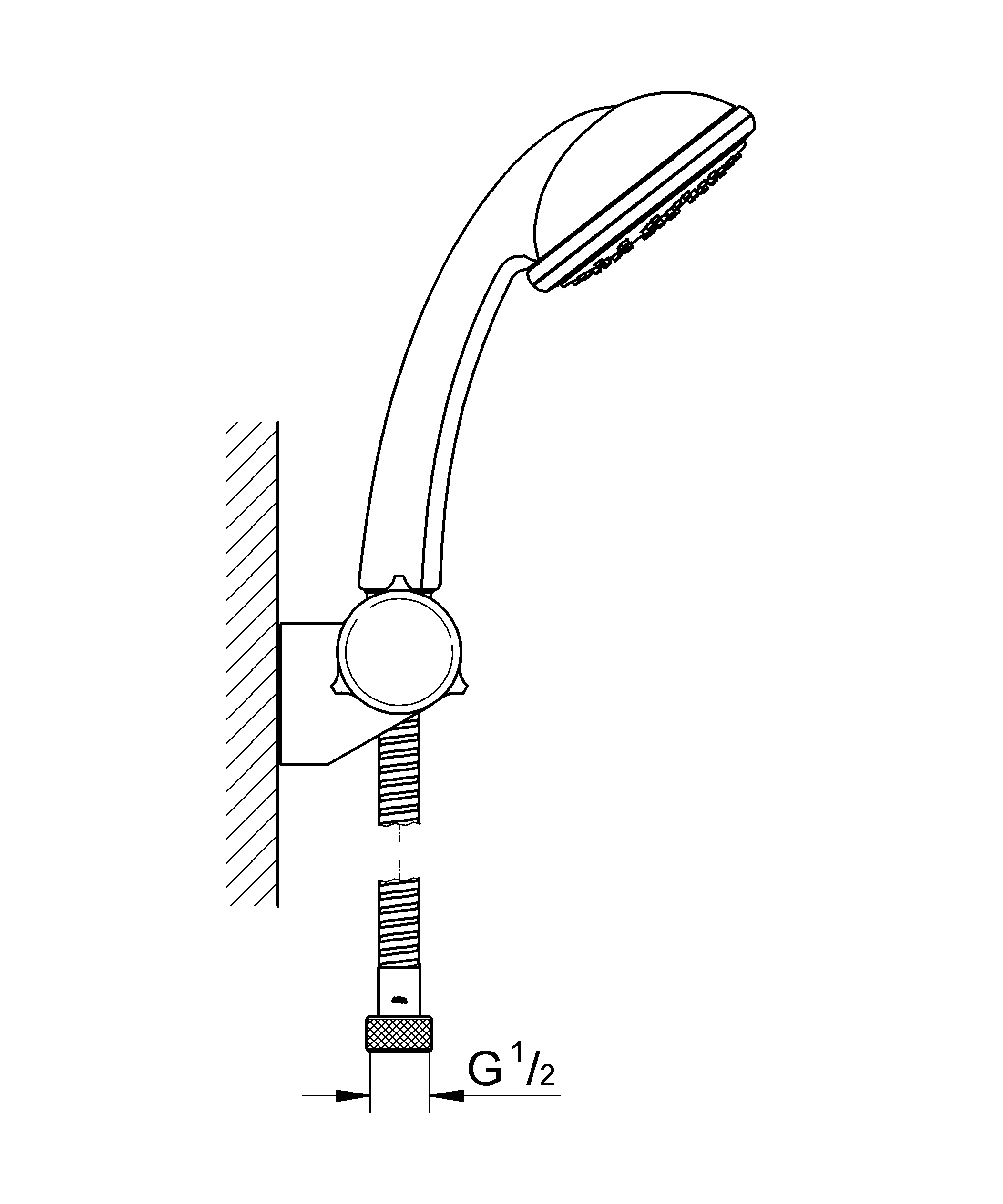 Wandhalterset Tempesta 100 Duo 28473, 1 Strahlart, chrom