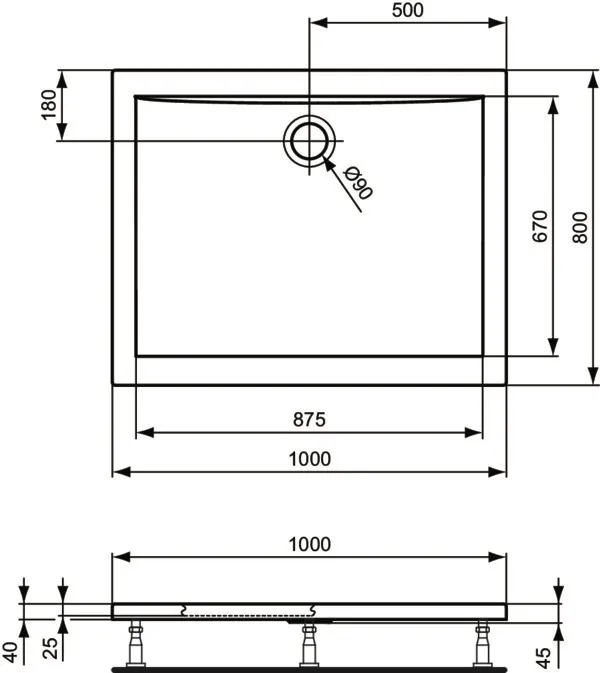 Ideal Standard Duschwanne „UltraLight“ Ideal Standard Duschwanne „UltraLight“