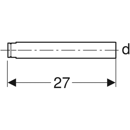 Verlängerung für Tauchrohrgeruchsverschluss: d=40mm, weiß-alpin