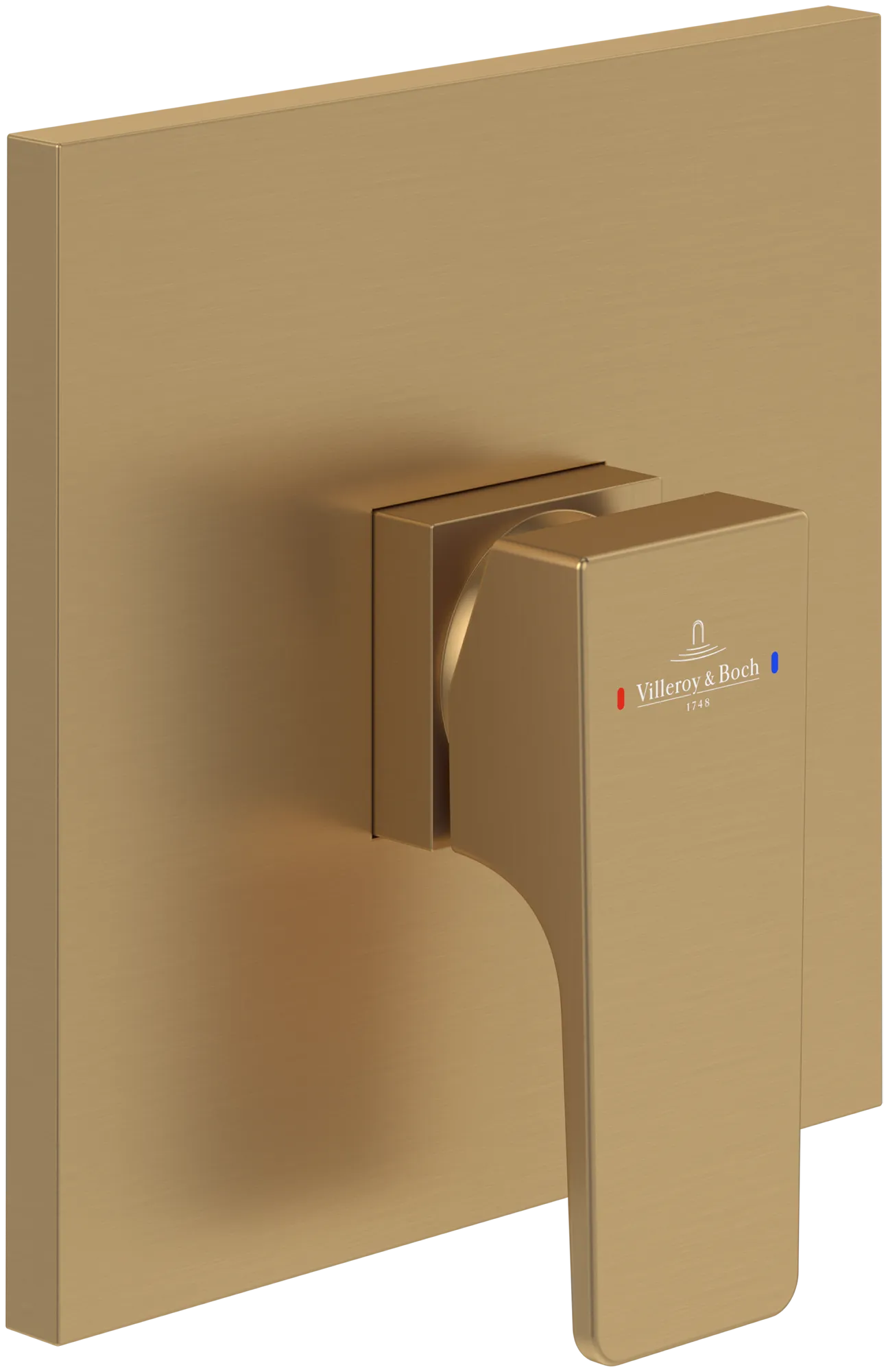 Einhand-Unterputz-Armatur „Architectura Square“ 4,9 cm in Brushed Gold