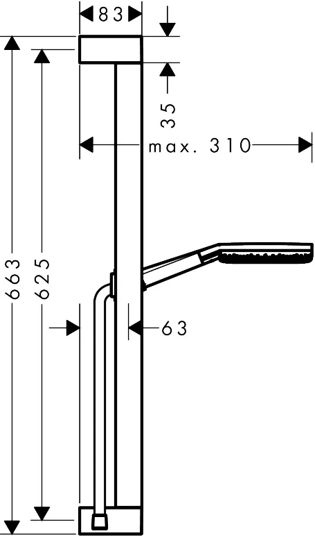 Gleitstangekombination „Raindance Alive Select“, Befestigung verdeckt in Brushed Bronze Gleitstangekombination „Raindance Alive Select“, Befestigung verdeckt in Brushed Bronze