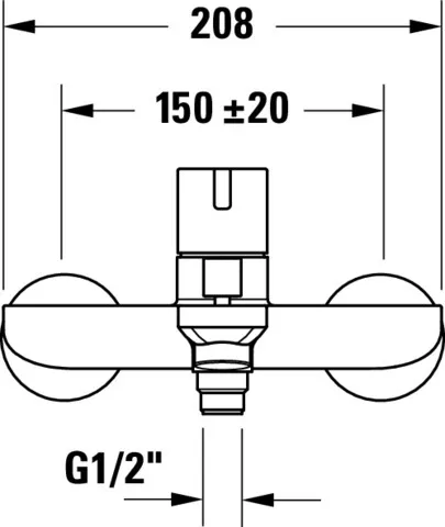 Einhand-Wannenarmatur „D-Neo“ Ausladung 146 mm in Chrom Einhand-Wannenarmatur „D-Neo“ Ausladung 146 mm in Chrom