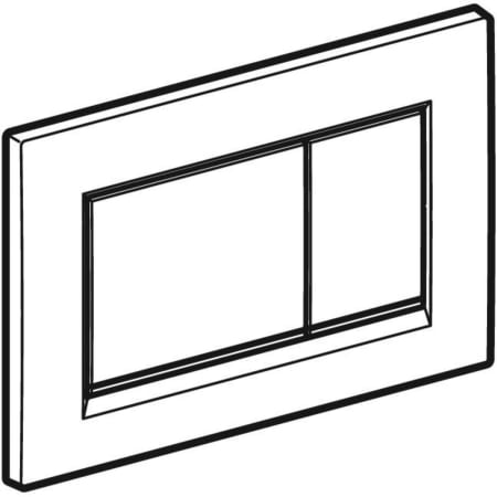 Geberit Betätigungsplatte „Sigma30“ 24,6 × 16,4 × 1,2 cm in weiß / chrom / weiß