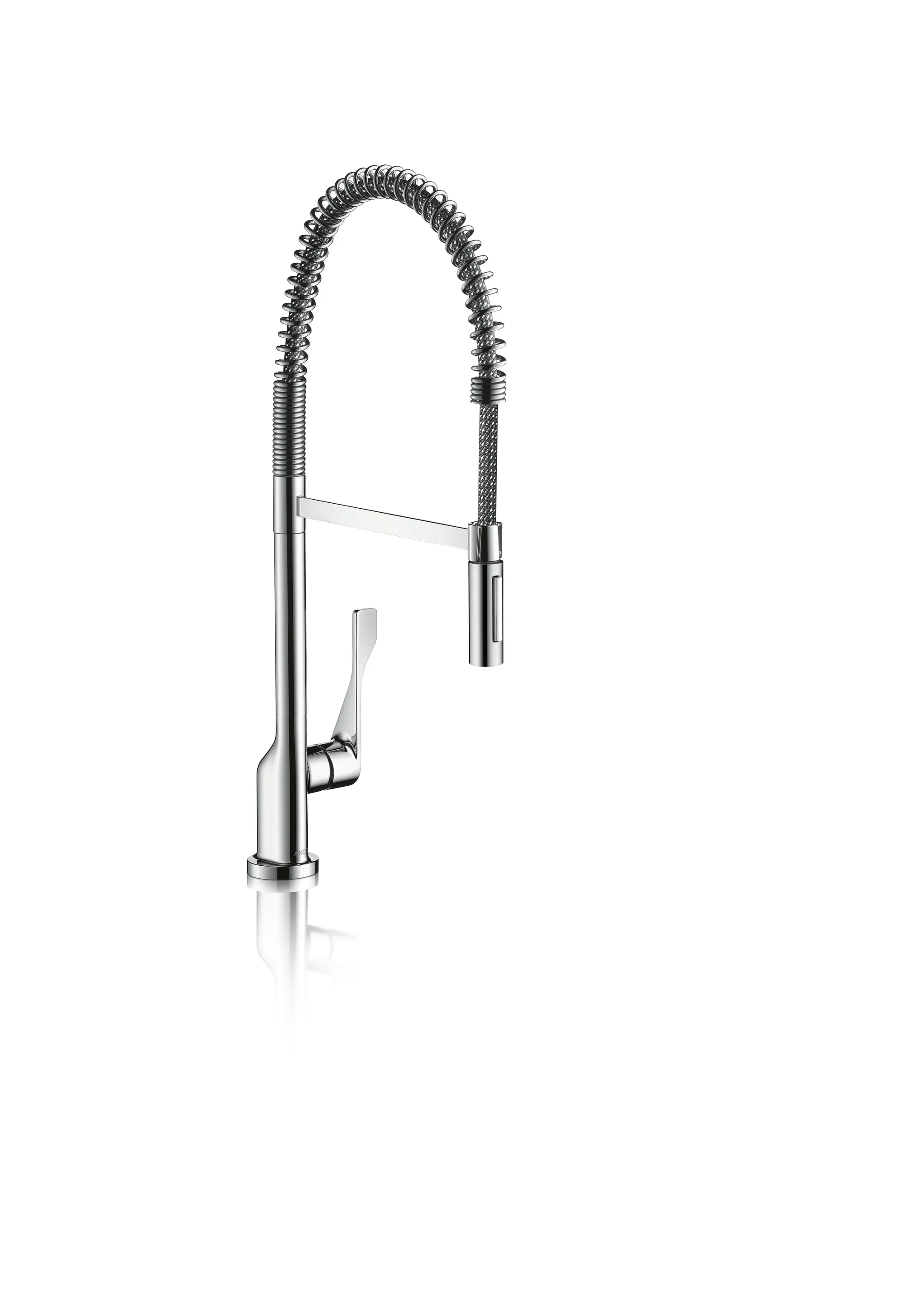 Hansgrohe AXOR Citterio Einhebel-Küchenmischer 230 Semi-Pro BB, Brushed Brass, 9 l/min, 360° Schwenkbereich, Laminarstrahl und Brausestrahl, arretierbar, Keramikmischsystem, einstellbare Temperaturbegrenzung, Rückflussverhinderer integriert, für Durchlau