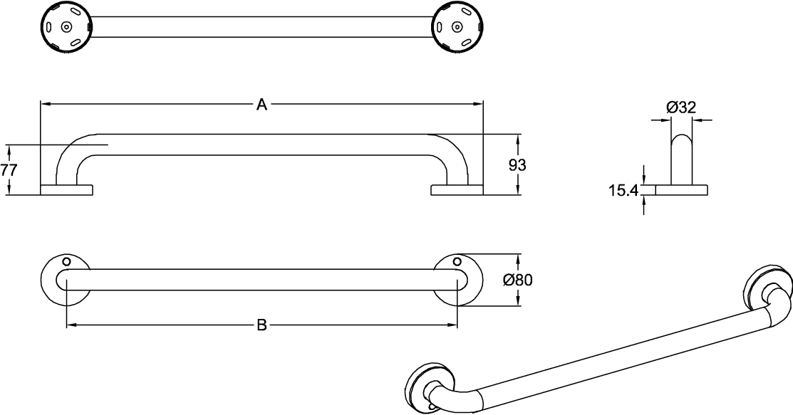 Villeroy & Boch Wandhaltegriff „ViCare Funktion“ in weiß Villeroy & Boch Wandhaltegriff „ViCare Funktion“ in weiß