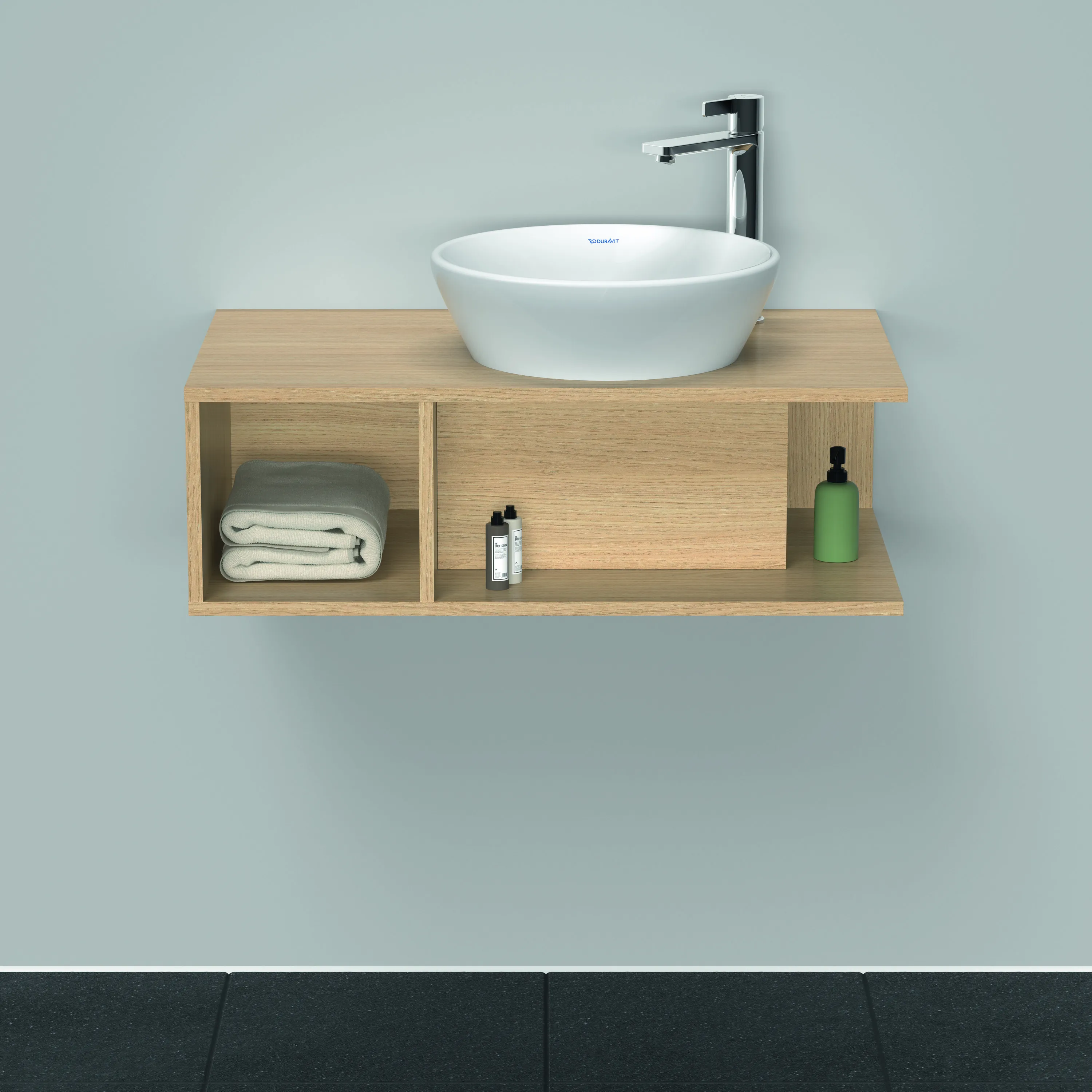 Duravit Waschtischunterschrank wandhängend „D-Neo“ 80 × 26 × 48 cm Eiche Natur Duravit Waschtischunterschrank wandhängend „D-Neo“ 80 × 26 × 48 cm Eiche Natur