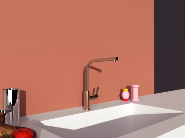 Küchenarmatur Gusto Ausladung 232mm L-Auslauf Brushed Gold Küchenarmatur Gusto Ausladung 232mm L-Auslauf Brushed Gold