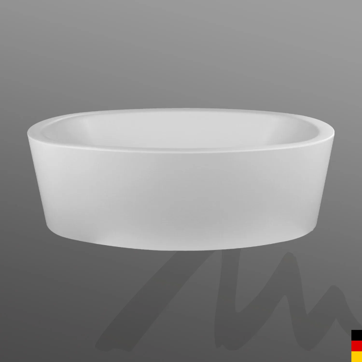 Mauersberger Mineral-Badewanne ianto 185⁄100, 1850x1000x600, Freistehend