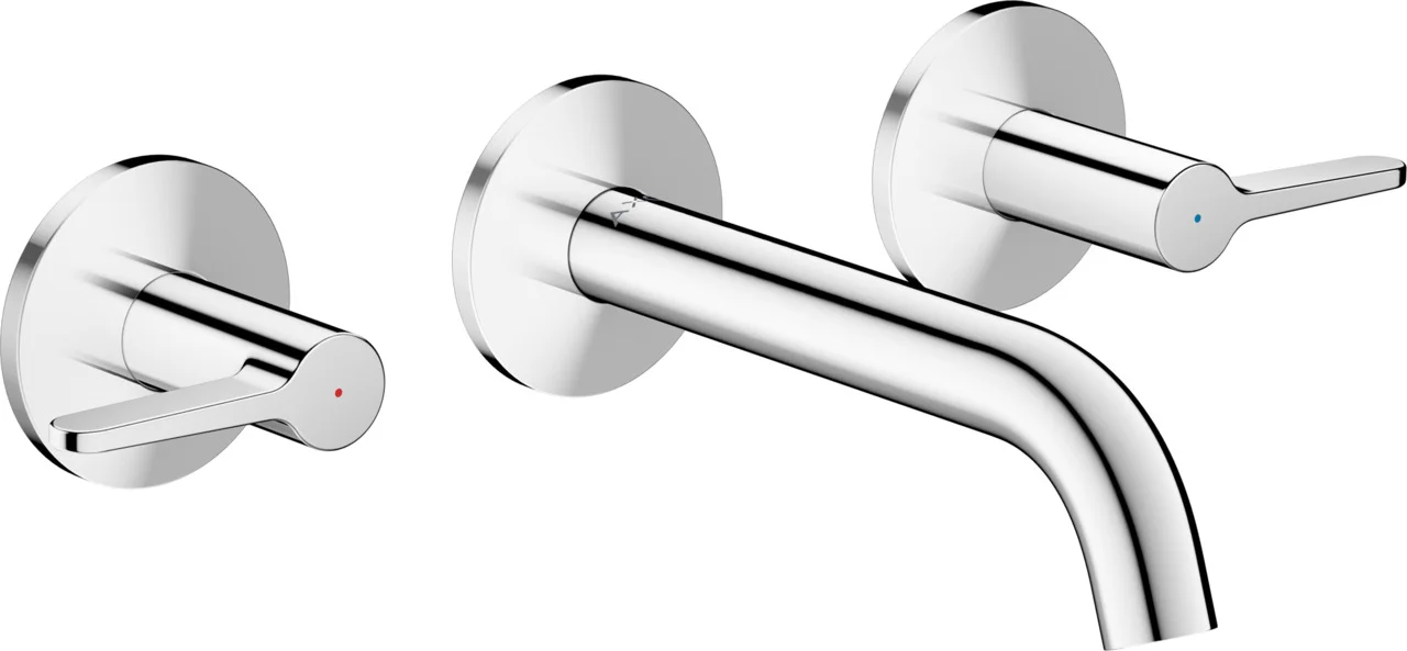 Hansgrohe AXOR One 3-Loch Waschtischarmatur Unterputz Wandmontage 160 mm Hebelgriff Chrom Hansgrohe AXOR One 3-Loch Waschtischarmatur Unterputz Wandmontage 160 mm Hebelgriff Chrom
