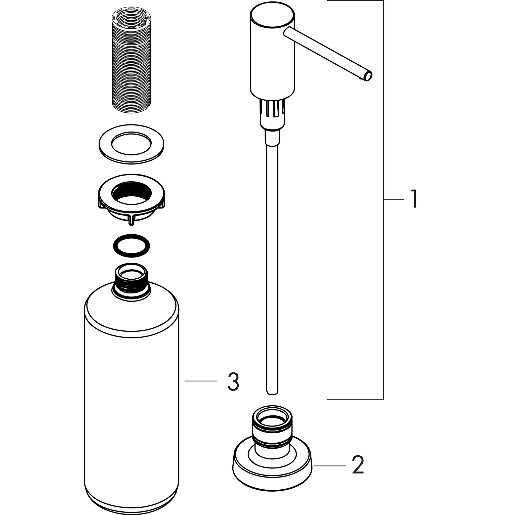 Hansgrohe A51 Spülmittel-/ Lotionspender, Chrom