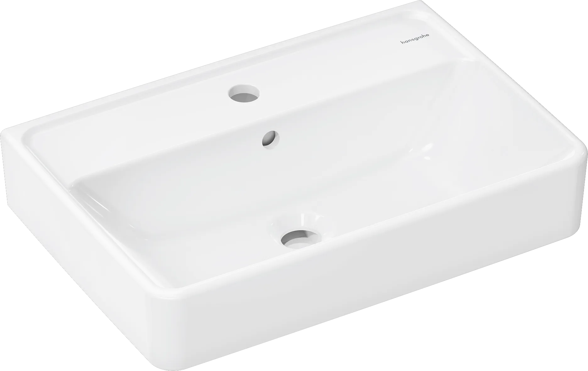 Hansgrohe Xanuia Q Waschtisch Compact 550⁄370 mit Hahnloch und Überlauf, SmartClean, Weiß Hansgrohe Xanuia Q Waschtisch Compact 550⁄370 mit Hahnloch und Überlauf, SmartClean, Weiß