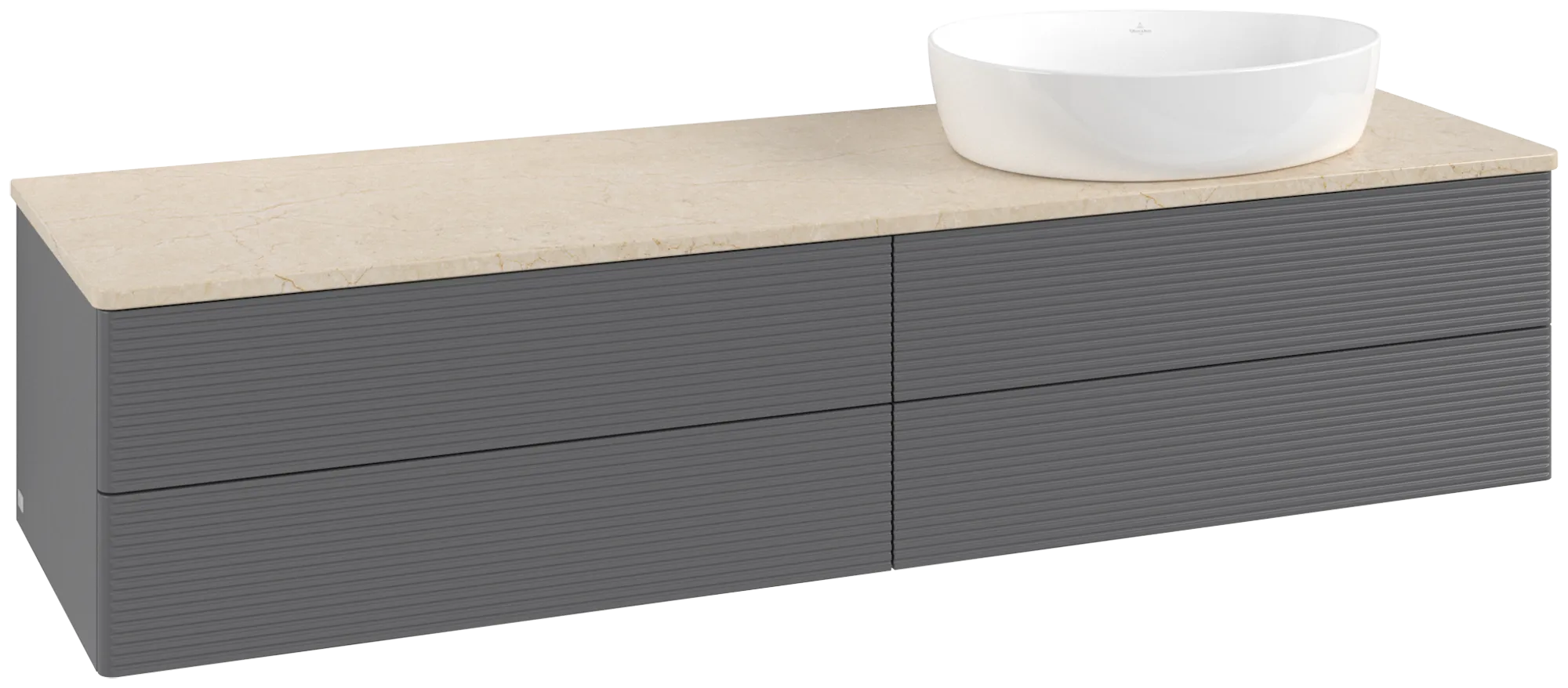 Villeroy & Boch Antao Waschbeckenunterschrank L27_1 1600x360x500mm anthrazit matt