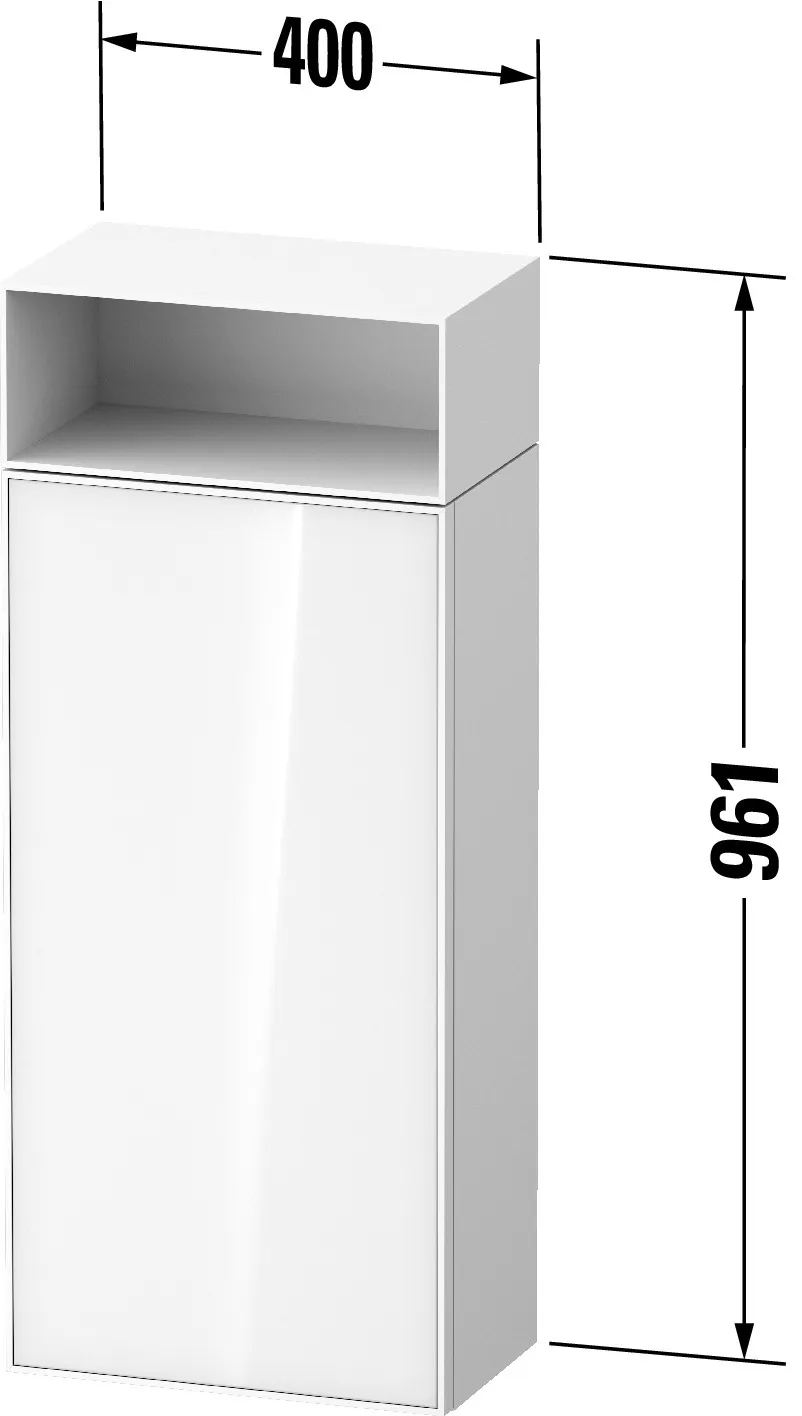 Duravit Halbhochschrank „Zencha“ 40 × 96,1 × 24 cm