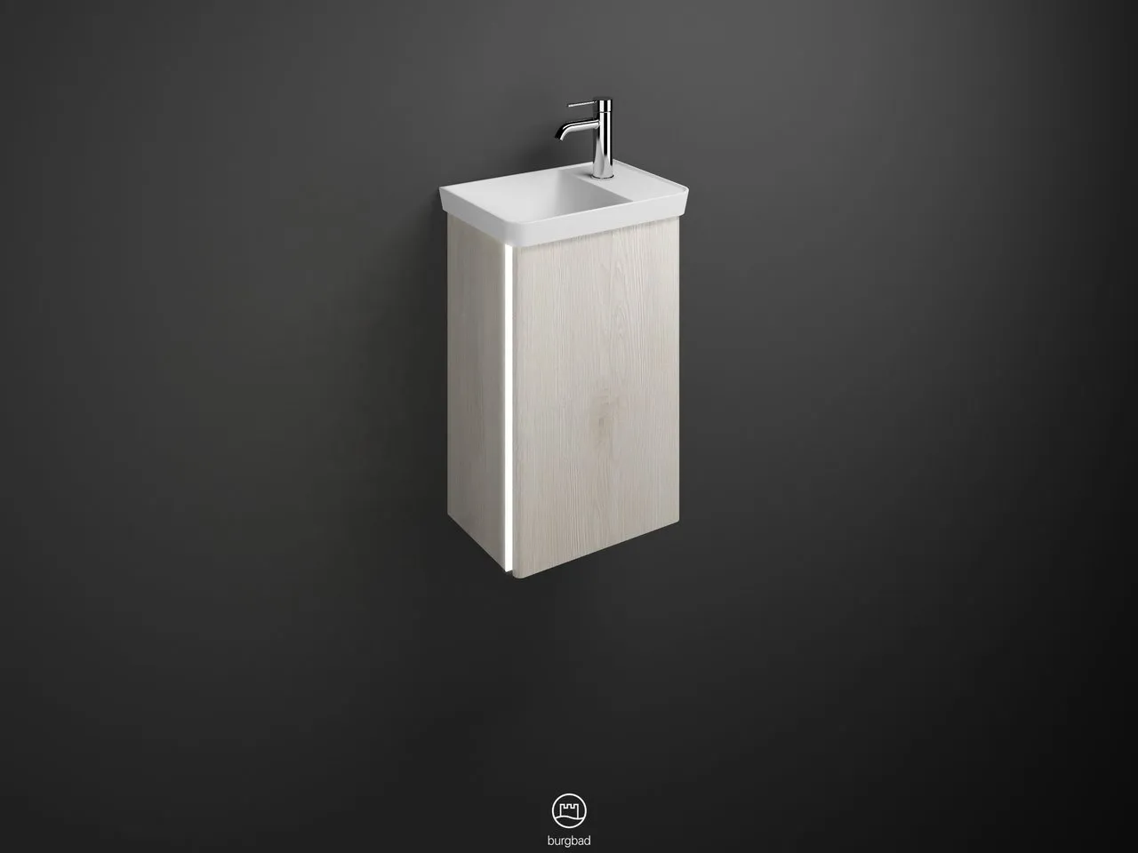 burgbad Waschtischunterschrank „Iveo“ 480 × 730 × 350 mm in Eiche Dekor Cashmere