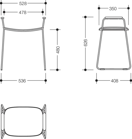 HEWI Hocker 53,6 × 40,8 cm HEWI Hocker 53,6 × 40,8 cm