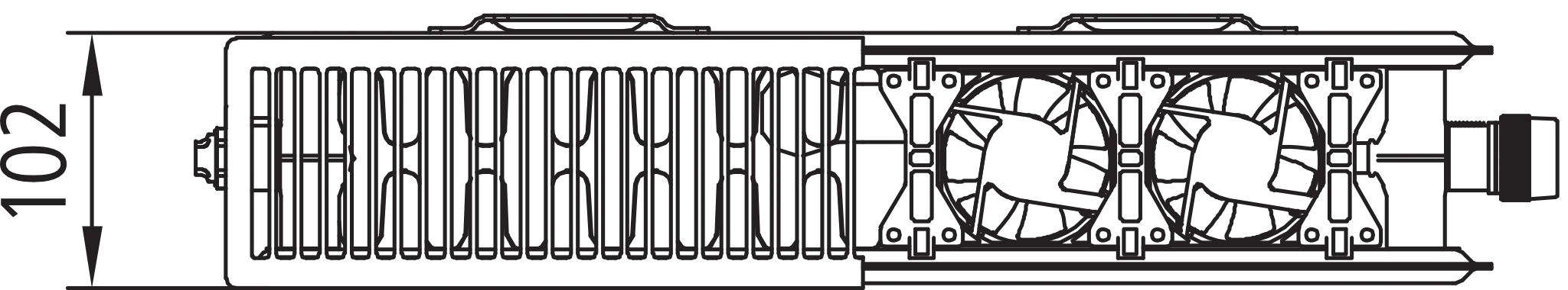 Kermi Wärmepumpen-Design-Flachheizkörper „x-flair Line-Vplus“ 60 × 50 cm in Weiß