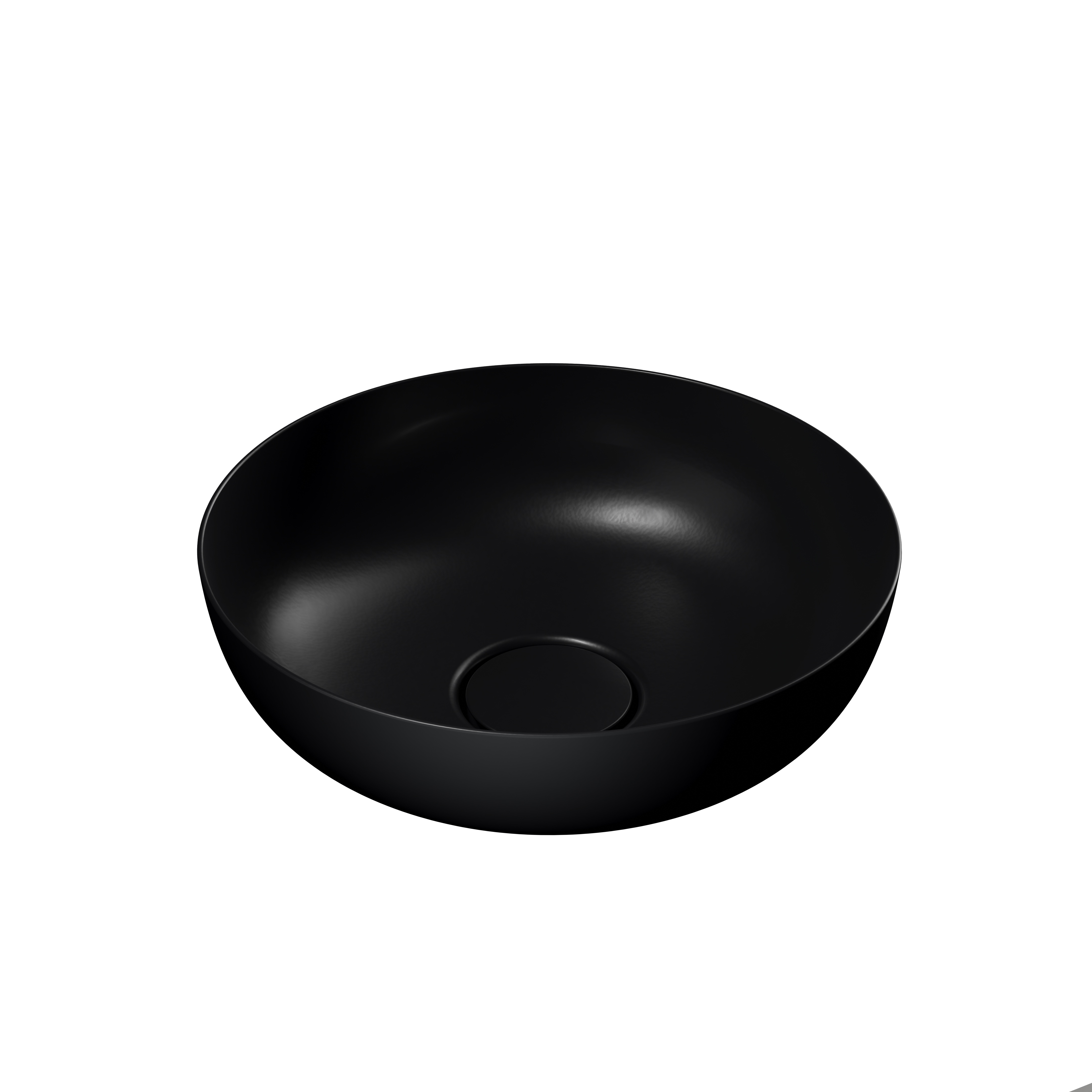 Waschtischschale „Miena“ ⌀ 31 cm in schwarz matt, mit Perl-Effekt