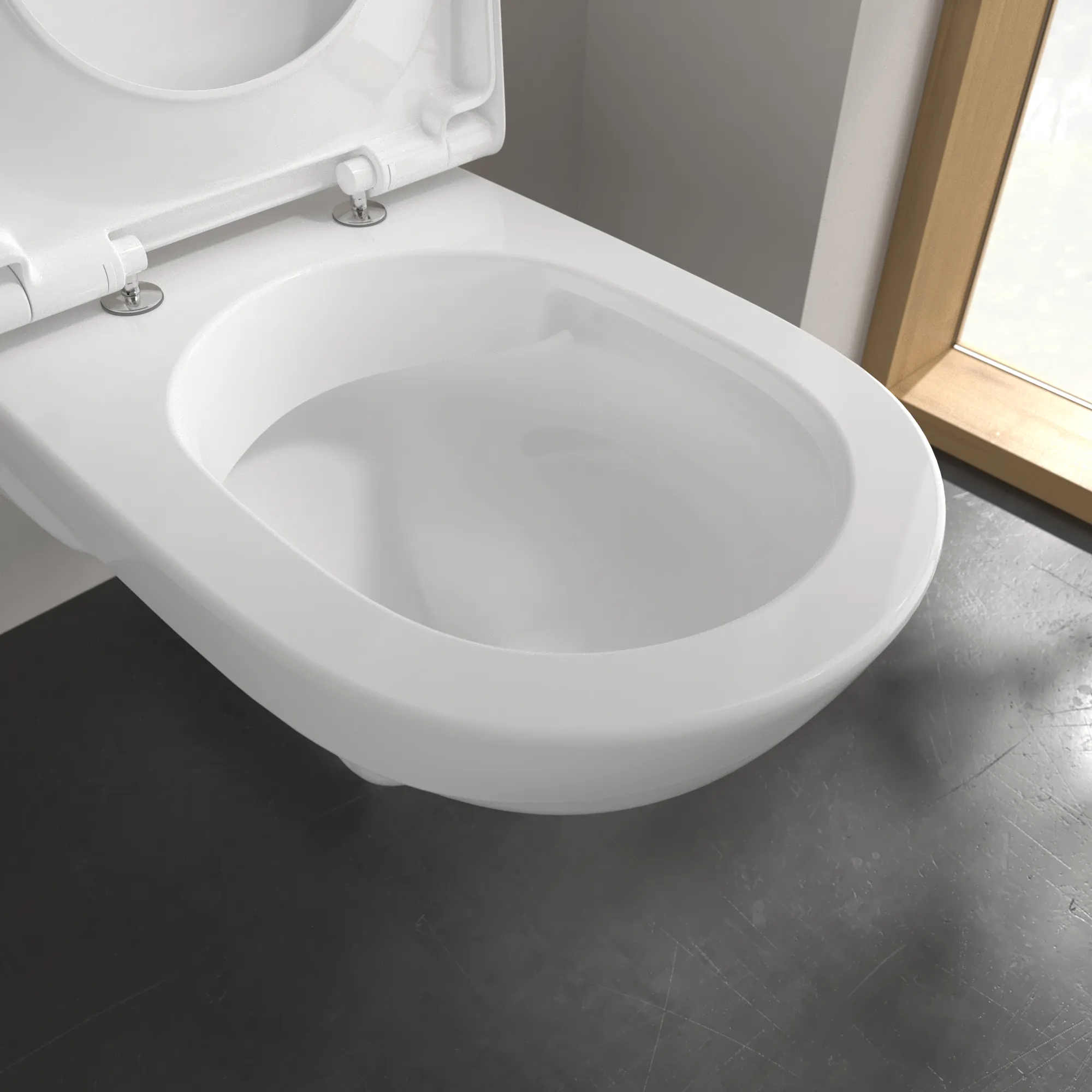 Wand-Tiefspül-WC DirectFlush „ViCare“ 36 × 34,4 × 70 cm ohne Spülrand