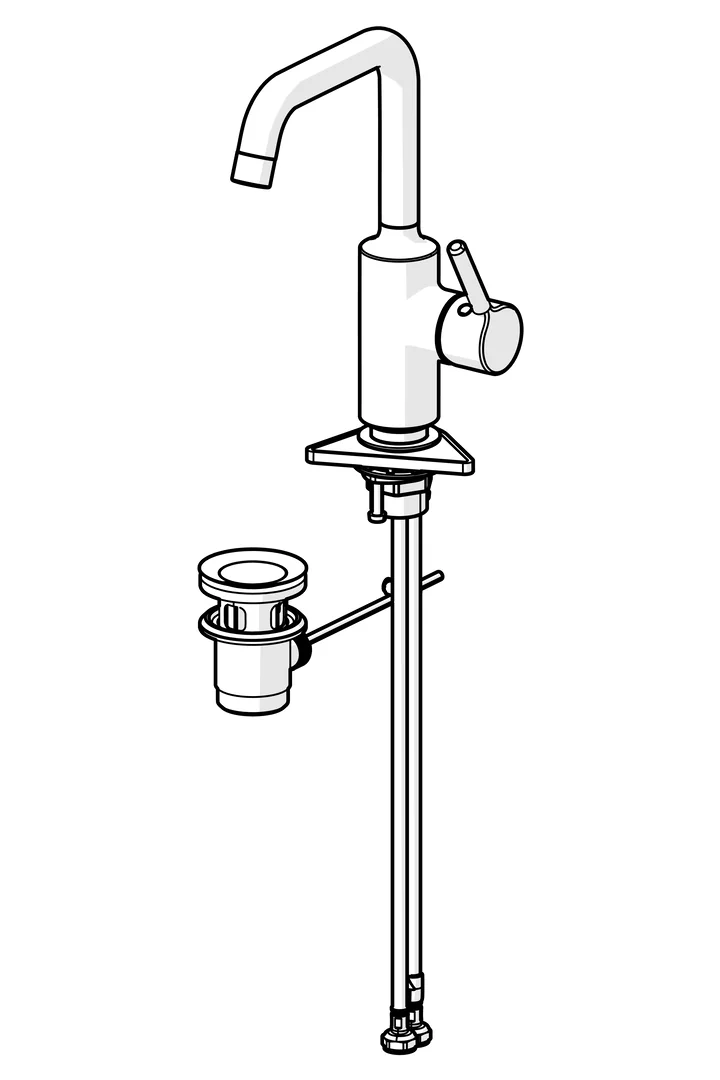 HansaVANTIS Waschtischarmatur Hansavantis 2022 EHM WT-Batt. 5254 Ablaufgarnitur Ausladung 152 mm Chrom HansaVANTIS Waschtischarmatur Hansavantis 2022 EHM WT-Batt. 5254 Ablaufgarnitur Ausladung 152 mm Chrom