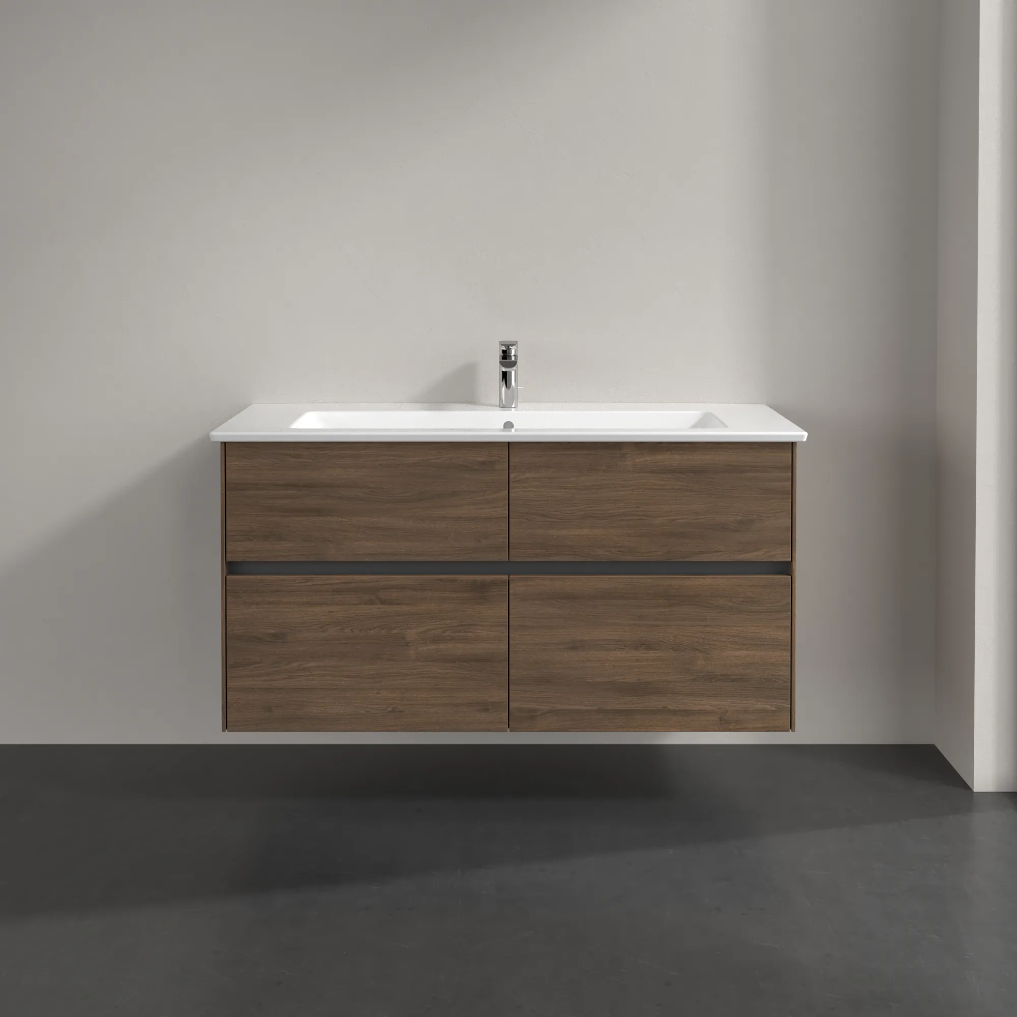 Villeroy & Boch Waschtischunterschrank „Collaro“ 1161 × 610 × 480 mm Arizona Oak, ohne Beleuchtung, für Becken mittig Villeroy & Boch Waschtischunterschrank „Collaro“ 1161 × 610 × 480 mm Arizona Oak, ohne Beleuchtung, für Becken mittig