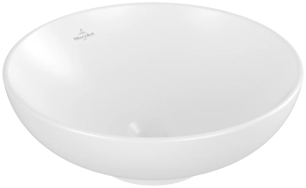 Villeroy & Boch Aufsatzwaschbecken Loop & Friends, 420x420x150 mm, Stone White CeramicPlus, TitanCeram, matt