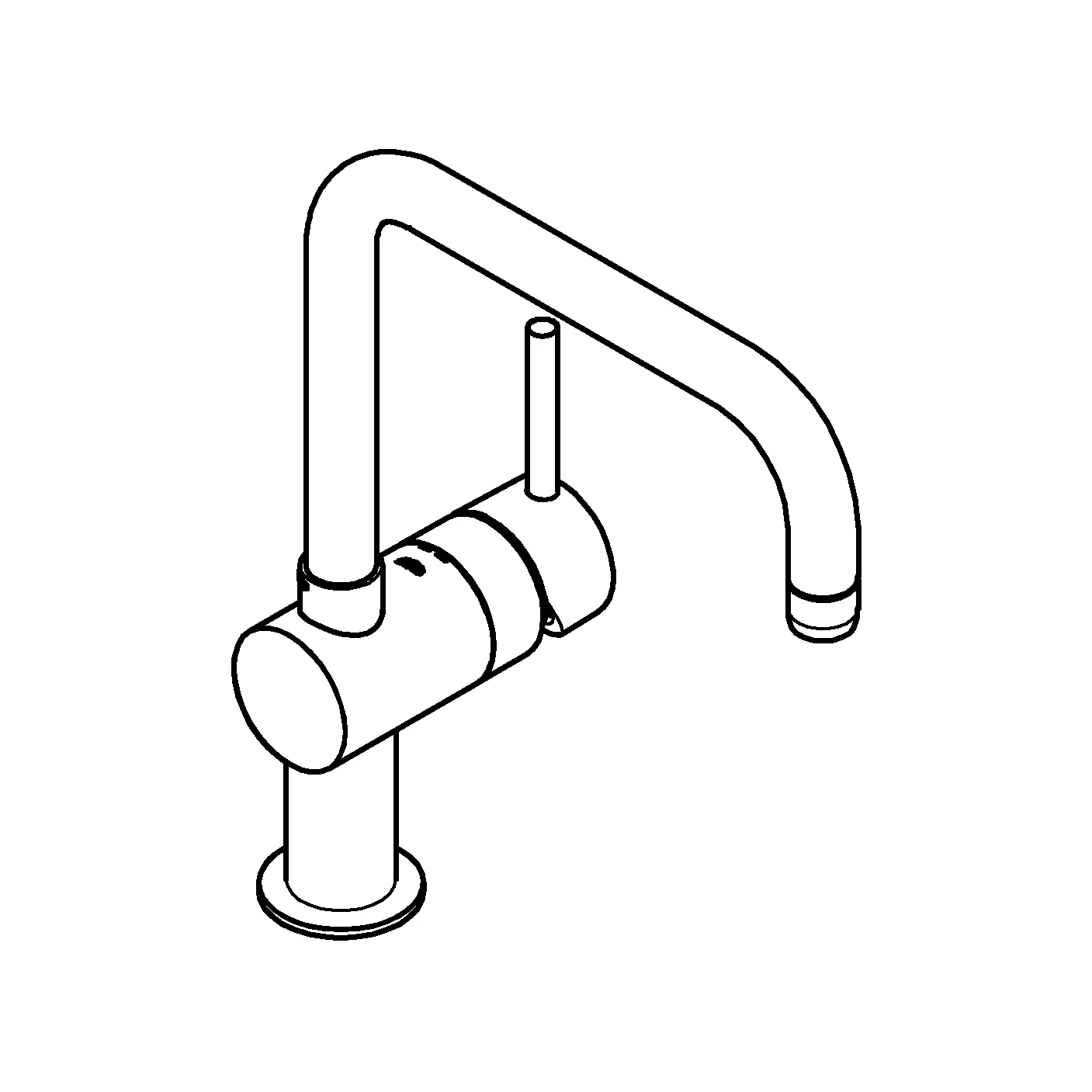 Einhand-Spültischbatterie Minta 32488, U-Auslauf, Einlochmontage, chrom