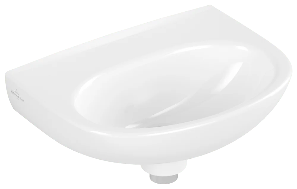 Villeroy & Boch Handwaschbecken O.novo, oval, weiß Alpin CeramicPlus, 360x275x145 mm, 1-Loch-Armatur, Wandmontage Villeroy & Boch Handwaschbecken O.novo, oval, weiß Alpin CeramicPlus, 360x275x145 mm, 1-Loch-Armatur, Wandmontage