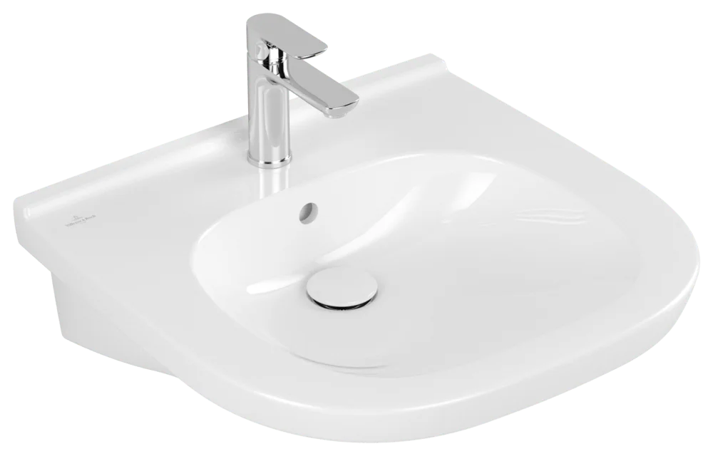 Villeroy & Boch ViCare Waschbecken Oval 555x540mm 1HL. mit Überlauf Weiß Alpin