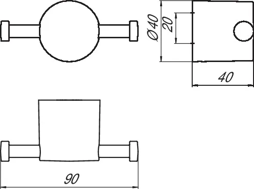 emco Doppelhaken „rondo 2“ chrom in chrom, Befestigung verdeckt emco Doppelhaken „rondo 2“ chrom in chrom, Befestigung verdeckt