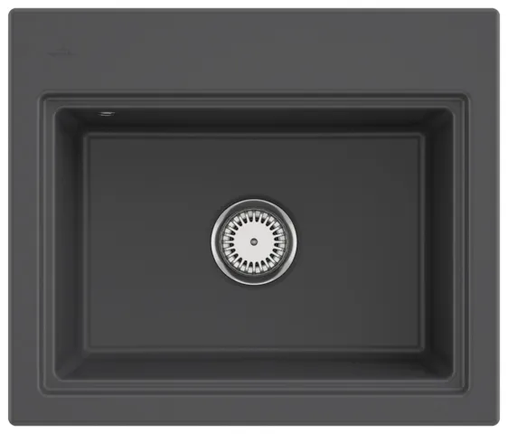 Villeroy & Boch Einbau-Küchenspülbecken „Subway Style“ 60 S 600 × 510 × 220 mm, für Becken rechts in Graphite Villeroy & Boch Einbau-Küchenspülbecken „Subway Style“ 60 S 600 × 510 × 220 mm, für Becken rechts in Graphite