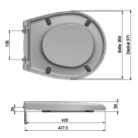 WC-Sitz 1502 (topline) Duroplast ES-Scharniere weiß