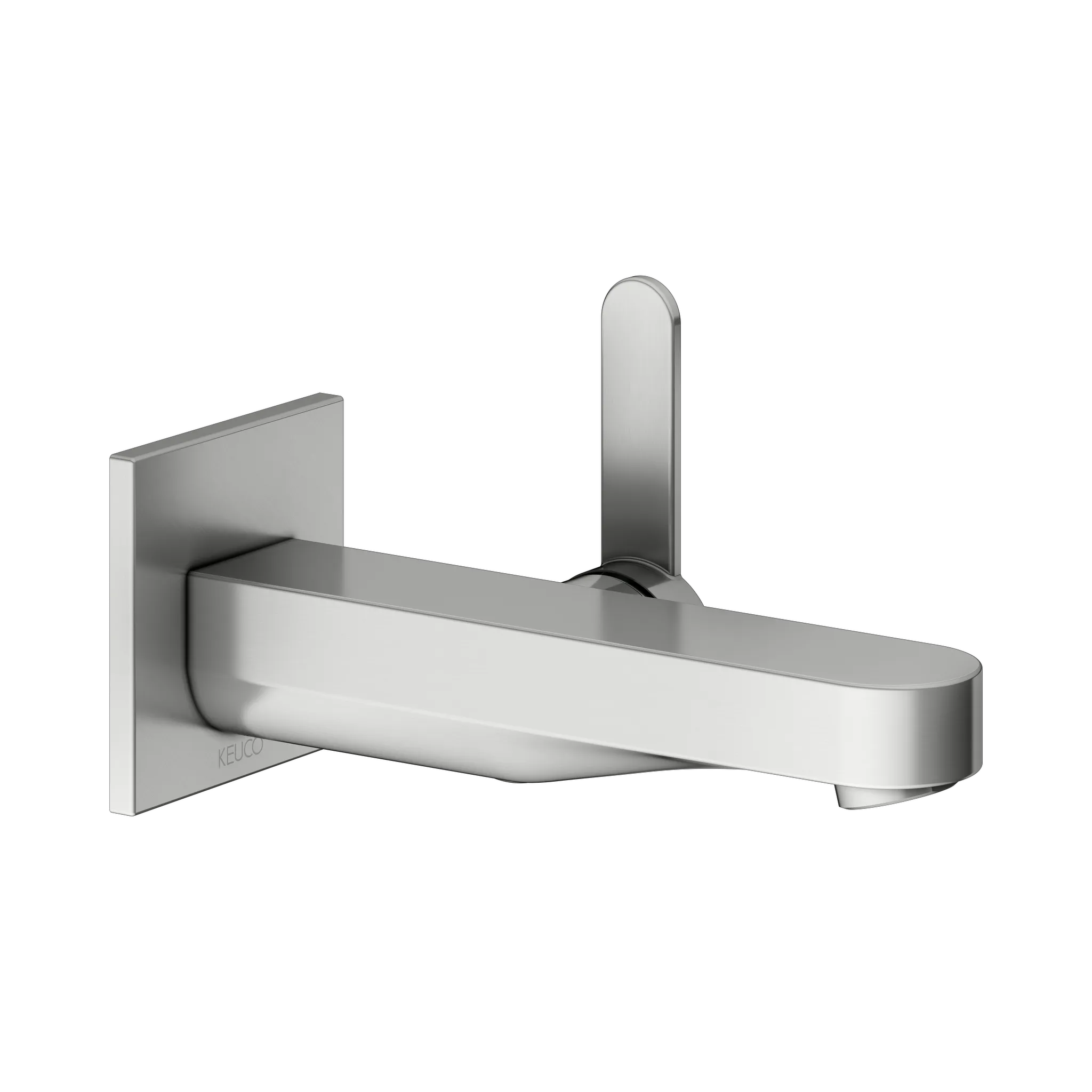 KEUCO IXMO Einhebel-Waschtischmischer Unterputz 1 Loch IXMO Flat für Wandmontage, eckig Ausladung 165 mm/IXMO Flat Edelstahl-finish