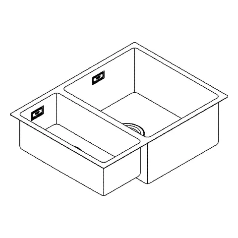 Edelstahlspüle K700 Unterbau 31576_1, Modell: K700U 60-S 59.5/45 1.5 rh, Montageart: Unterbau, aufliegend oder flächenbündig, Maße: 595 x 450 mm, 1 Becken: 340 x 400 x 200 mm, 0,5 Becken: 180 x 400 x 140 mm, rechts einbaubar, edelstahl Edelstahlspüle K700 Unterbau 31576_1, Modell: K700U 60-S 59.5/45 1.5 rh, Montageart: Unterbau, aufliegend oder flächenbündig, Maße: 595 x 450 mm, 1 Becken: 340 x 400 x 200 mm, 0,5 Becken: 180 x 400 x 140 mm, rechts einbaubar, edelstahl
