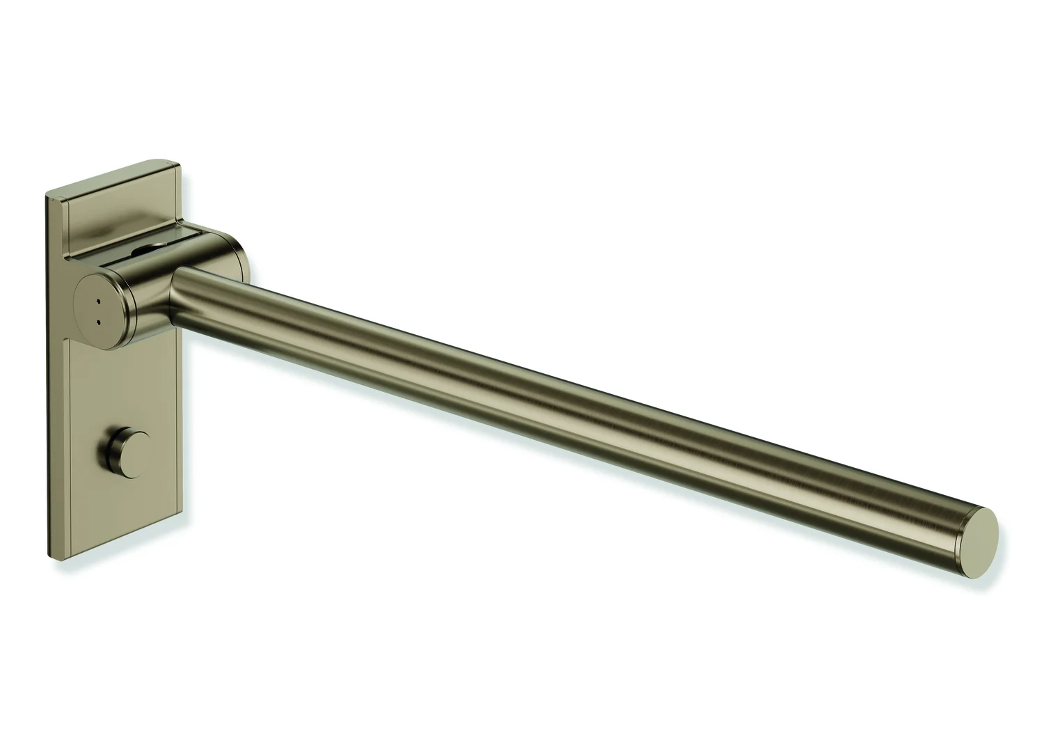 HEWI System 900 - Mobiler Stützklappgriff Mono, Design A, Edelstahl PVD bronze gebürstet, Ausladung 600 mm, Höhe 210 mm, Breite 101 mm