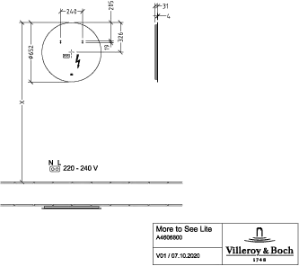 Villeroy & Boch Spiegel „More to See Lite“ 650 × 650 mm Villeroy & Boch Spiegel „More to See Lite“ 650 × 650 mm