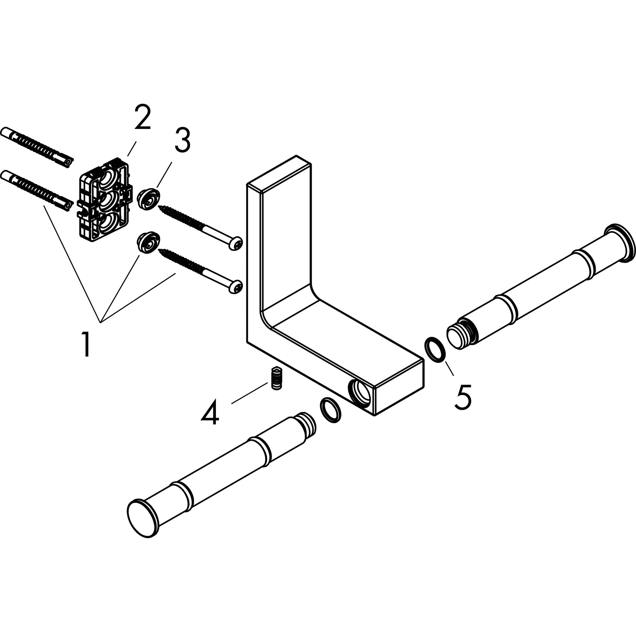 AXOR Universal Rectangular Toilettenpapierhalter doppelt Chrom AXOR Universal Rectangular Toilettenpapierhalter doppelt Chrom