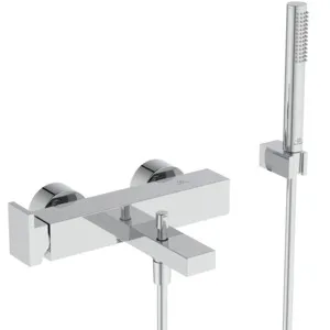 Ideal Standard Badearmatur Aufputz Extra Ausladung 188mm mit Stab-Handbrause Chrom Ideal Standard Badearmatur Aufputz Extra Ausladung 188mm mit Stab-Handbrause Chrom