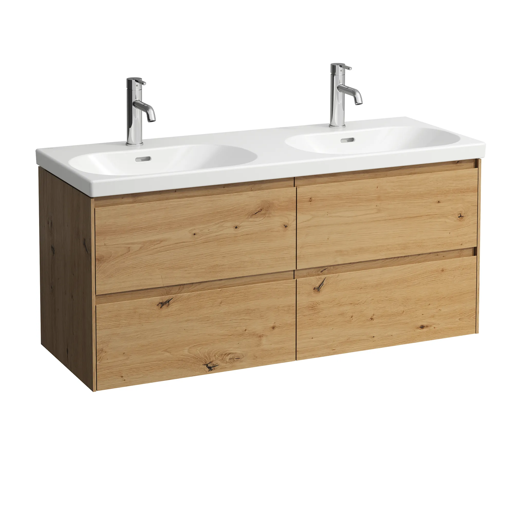 Laufen Waschtischunterbau LANI Wildeiche, 4 Schubladen, 1.250 x 450 x 515 mm Laufen Waschtischunterbau LANI Wildeiche, 4 Schubladen, 1.250 x 450 x 515 mm