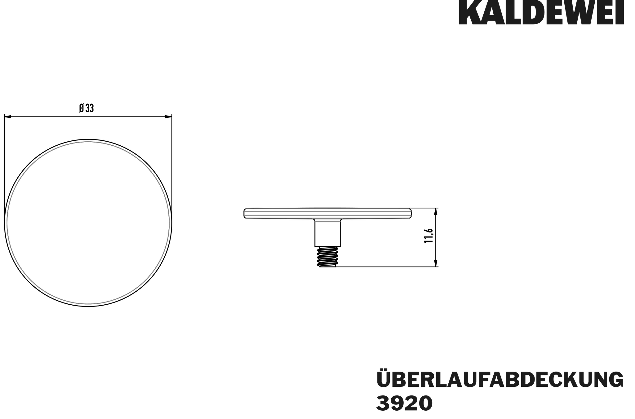 Design Überlauf-Abdeckung (Chrom) für Überlaufgarnitur Waschtische