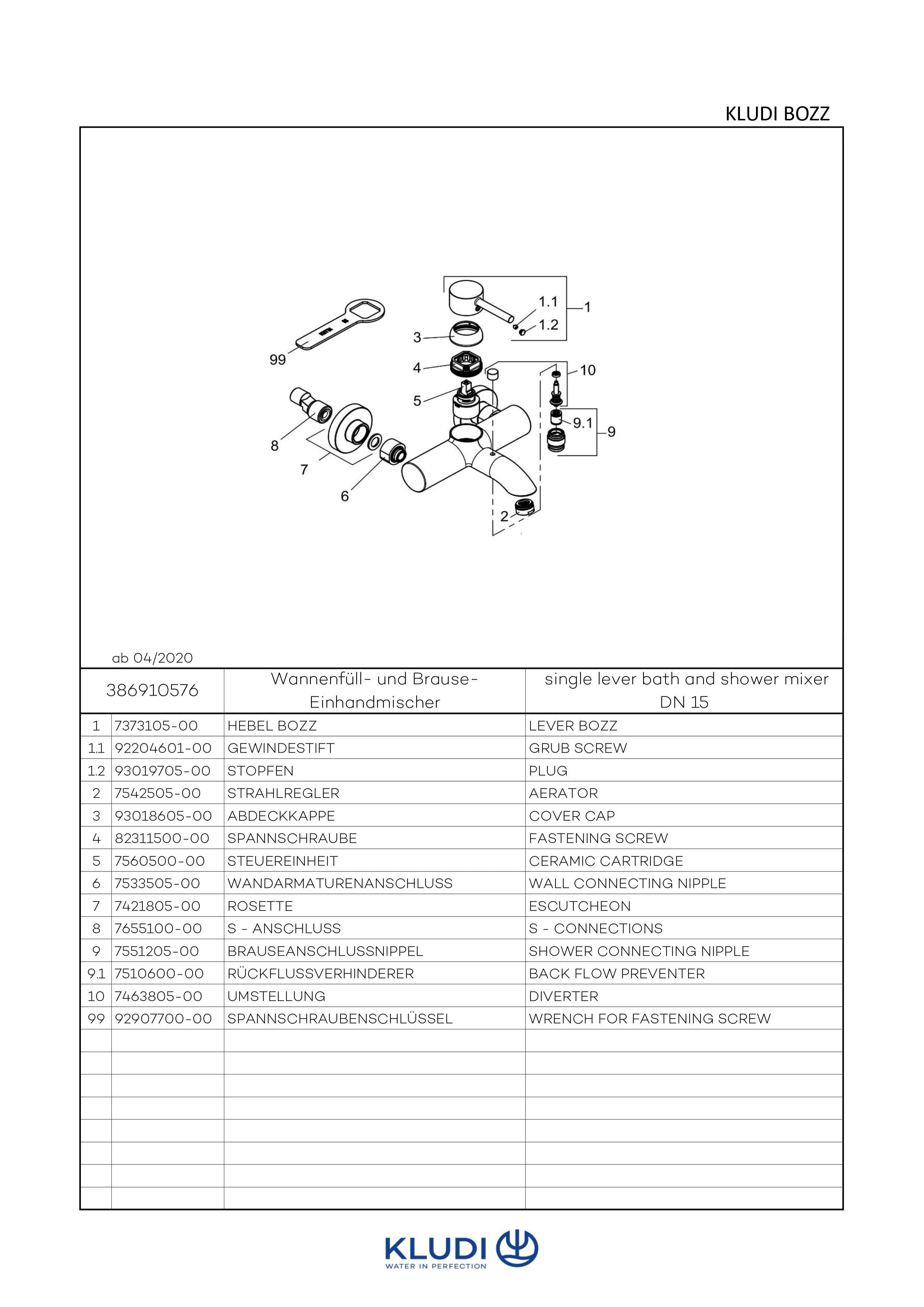 BOZZ WFBEinhandmischer eigensicher chrom BOZZ WFBEinhandmischer eigensicher chrom