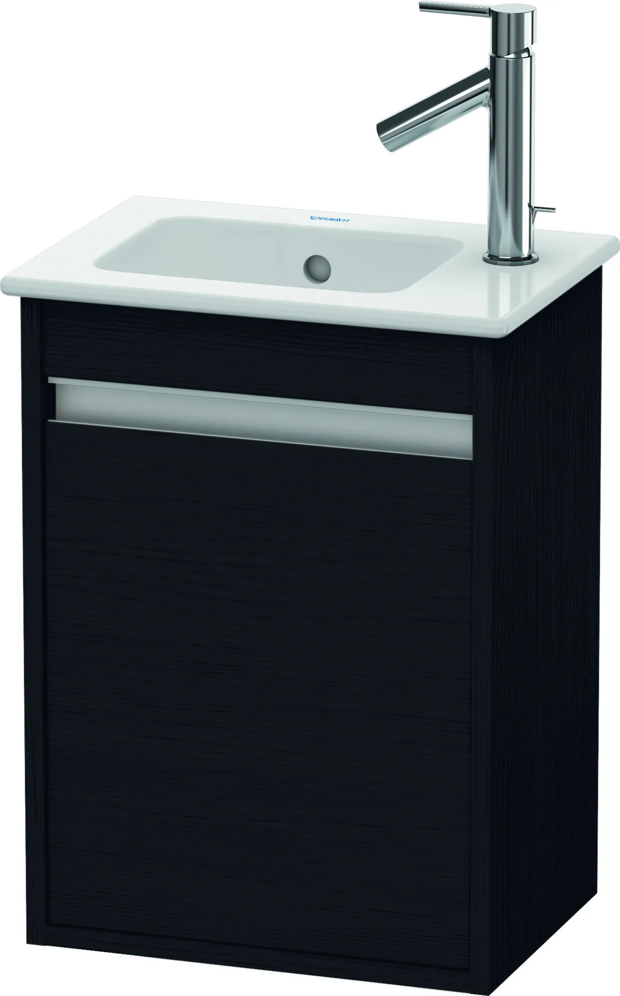 Duravit Waschtischunterschrank wandhängend „Ketho“ 40 × 55 × 28,5 cm in Eiche Schwarz