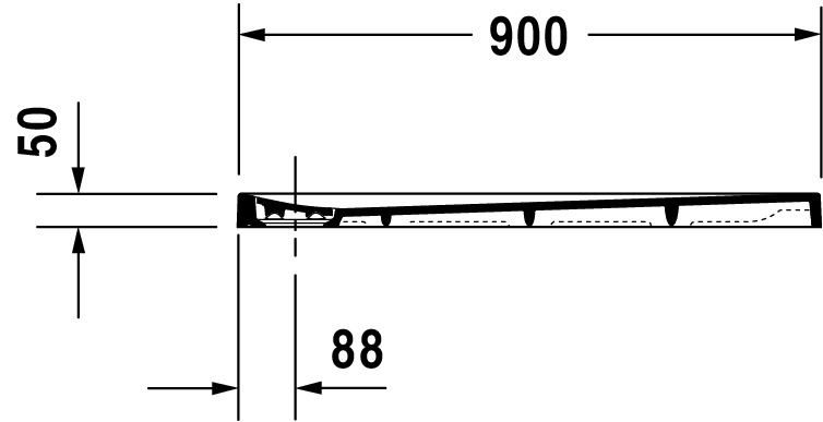 Duravit rechteck Duschwanne „Stonetto“ 90 × 80 cm in Weiß Matt